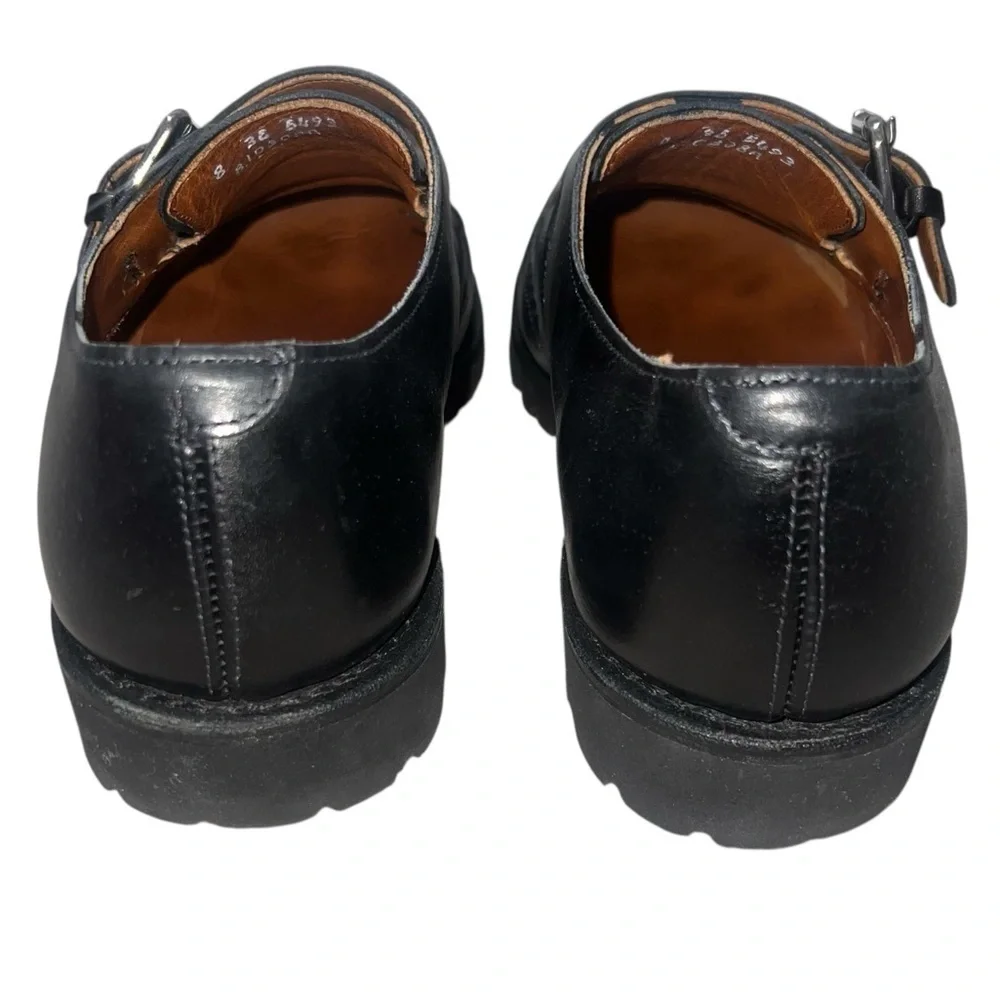 EUC Allen Edmonds Men’s Black Tate Leather Monk Strap Oxfords Dress Shoes Size 8